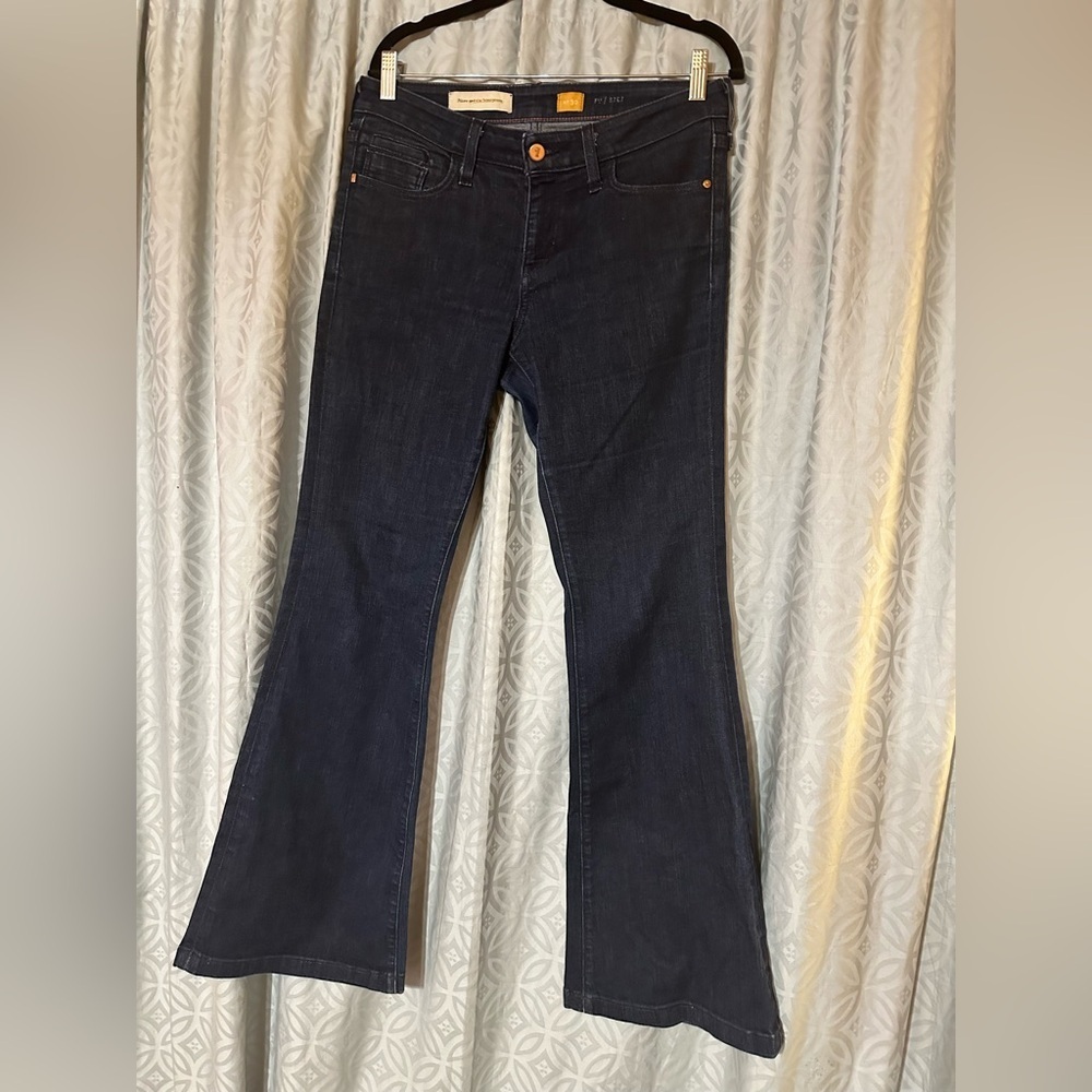 Pilcro and the Letterpress Stet Fit Flare Blue Jeans Denim Size 30 Boot Cut EUC!